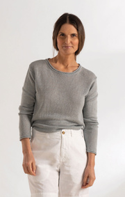 Boomerang - LOLLO LINEN SWEATER - Ash