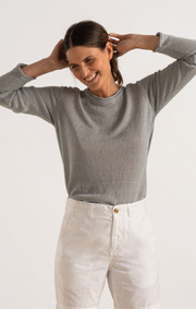 Boomerang - LOLLO LINEN SWEATER - Ash