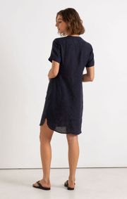 Boomerang - BETTAN LINEN DRESS - Night sky