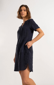 Boomerang - BETTAN LINEN DRESS - Night sky