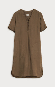 Boomerang - BETTAN LINEN DRESS - Taupe solid