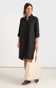 Boomerang - BEA LINNEN DRESS - Black