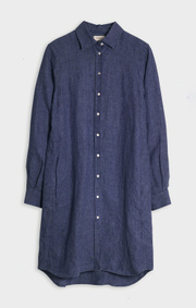 Boomerang - BEA LINEN DRESS - Dark Indigo