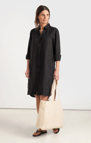 Boomerang - BEA LINNEN DRESS - Black