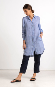 Boomerang - BEA LINEN DRESS - Cloud blue