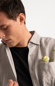 Boomerang - LINUS LINEN SHIRT - Ash