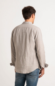 Boomerang - LINUS LINEN SHIRT - Ash