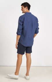 Boomerang - LINUS LINEN SHIRT - Blue nights