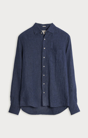 Boomerang - LINUS LINEN SHIRT - Blue nights