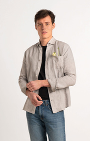 Boomerang - LINUS LINEN SHIRT - Ash