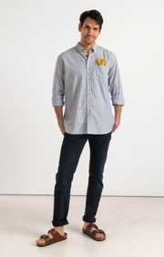 Boomerang - WILMER STRIPE SHIRT - Blue nile