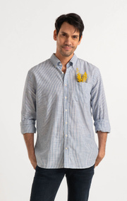 Boomerang - WILMER STRIPE SHIRT - Blue nile