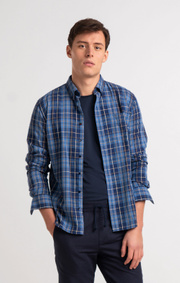 Boomerang - WILMER CHECK SHIRT - Midnight blue