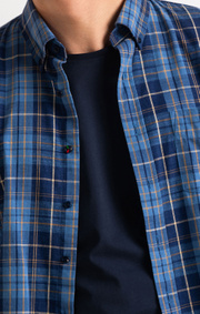 Boomerang - WILMER CHECK SHIRT - Midnight blue
