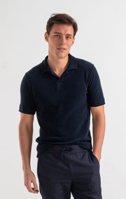 Boomerang - TERRY VACAY POLOSHIRT - Night sky