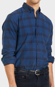 Boomerang - PEDER BOOMWOOL SHIRT - Midnight blue