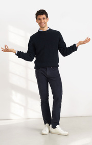 Boomerang - BJÖRN BOOMWOOL SWEATER - Night sky