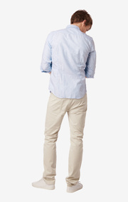 SHIRT ORGANIC STRIPED OXFORD TRIM FIT