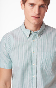 SHIRT ORGANIC STRIPED OXFORD TAILORED FIT