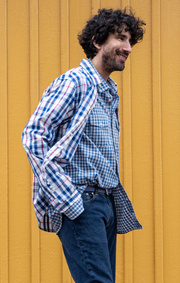 Boomerang - BIG CHECK SHIRT - Midnight blue