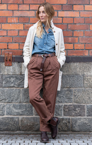 Boomerang - LONG WOOL CARDIGAN - Offwhite
