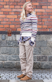Boomerang - JAQUARD WOOL SWEATER - Offwhite